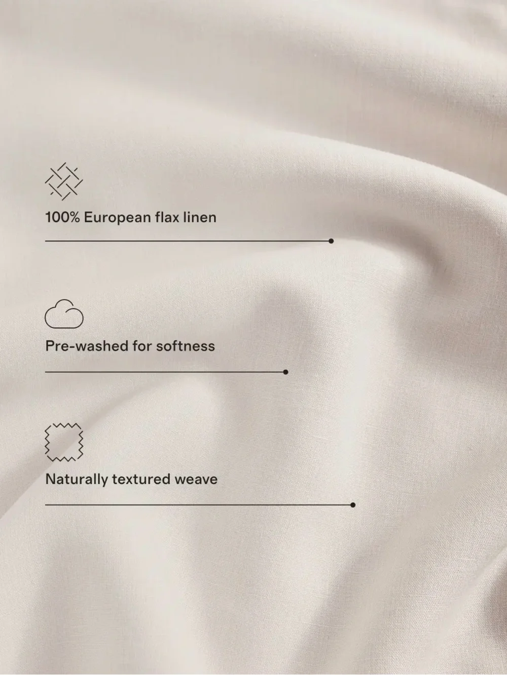 Quince European Linen Striped Sheet Set in Natural and White King 230